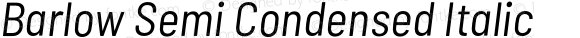 Barlow Semi Condensed Italic