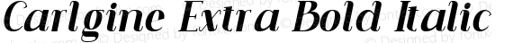 Carlgine Extra Bold Italic