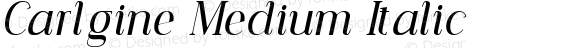 Carlgine Medium Italic