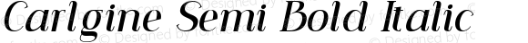 Carlgine Semi Bold Italic