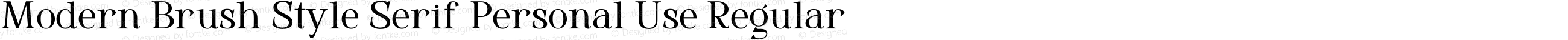 Modern Brush Style Serif Personal Use Regular