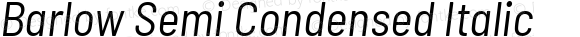 Barlow Semi Condensed Italic