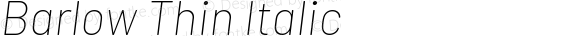 Barlow Thin Italic