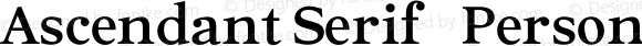 Ascendant Serif - Personal Use Bold
