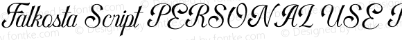 Falkosta Script PERSONAL USE Regular