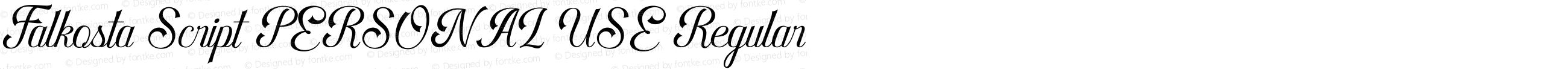 Falkosta Script PERSONAL USE Regular