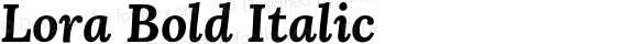 Lora Bold Italic