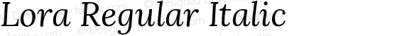 Lora Regular Italic