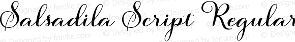 Salsadila Script Regular Version 1.000
