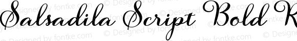 Salsadila Script Bold Regular Version 1.000