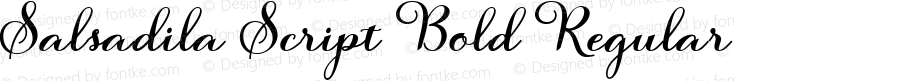 Salsadila Script Bold Regular Version 1.000
