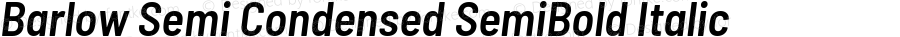 Barlow Semi Condensed SemiBold Italic