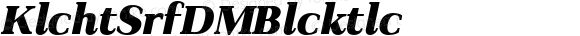 Kulachat Serif DEMO Black Italic