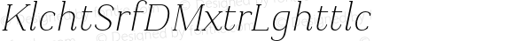 Kulachat Serif DEMO ExtraLight Italic