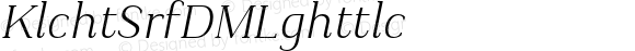 Kulachat Serif DEMO Light Italic