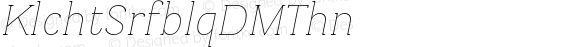 Kulachat Serif Oblique DEMO Thin