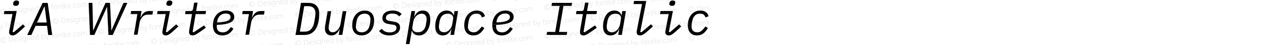 iA Writer Duospace Italic