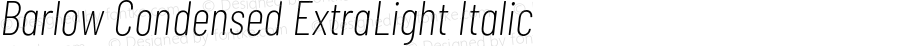 Barlow Condensed ExtraLight Italic