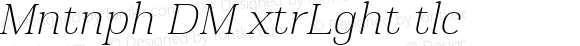 Montnapha DEMO ExtraLight Italic