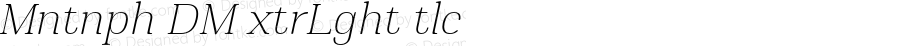 Montnapha DEMO ExtraLight Italic