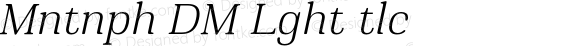 Montnapha DEMO Light Italic