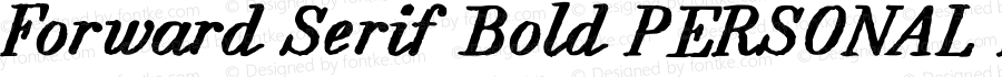 Forward Serif Bold PERSONAL Regular