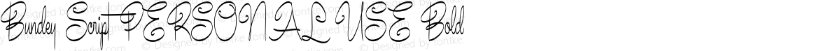 Bundey Script PERSONAL USE Bold