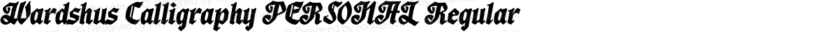 Wardshus Calligraphy PERSONAL Regular