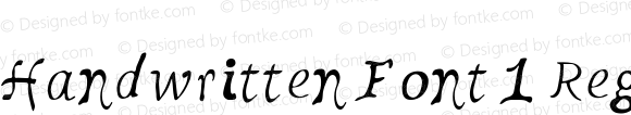 Handwritten Font 1 Regular