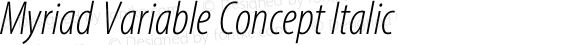 Myriad Variable Concept Italic