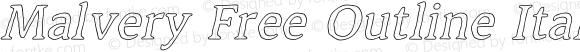 Malvery Free Outline Italic