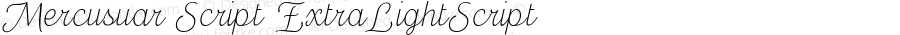 Mercusuar ExtraLight Script