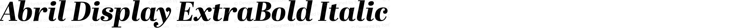 Abril Display ExtraBold Italic