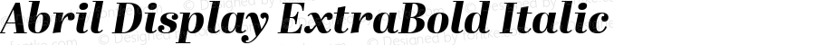 Abril Display ExtraBold Italic