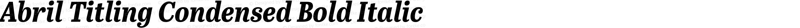 Abril Titling Condensed Bold Italic