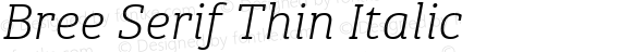 Bree Serif Th Italic