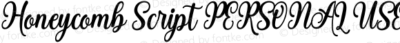 Honeycomb Script PERSONAL USE Regular