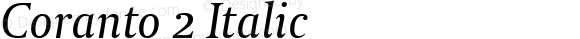 Coranto 2 Italic