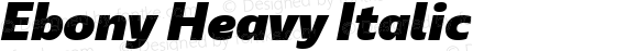 Ebony Heavy Italic