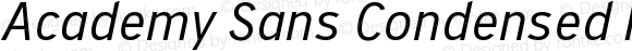 Academy Sans Condensed Italic