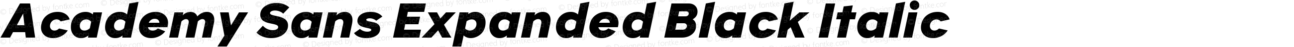 Academy Sans Exp Black Italic