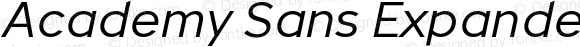 Academy Sans Expanded Italic