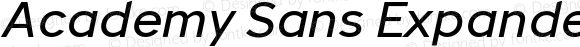 Academy Sans Expanded Medium Italic