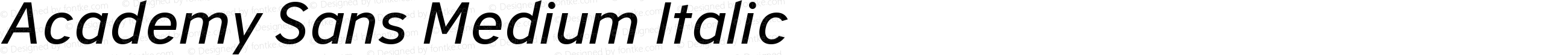 Academy Sans Medium Italic