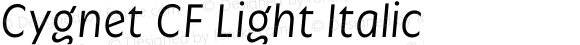 Cygnet CF Light Italic