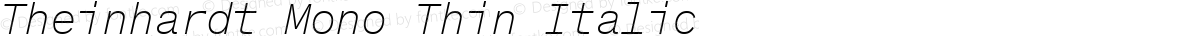 Theinhardt Mono Thin Italic