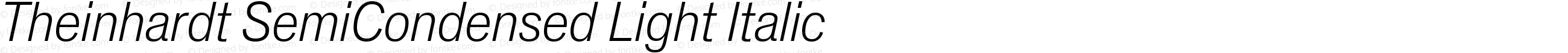 Theinhardt SemiCondensed Light Italic