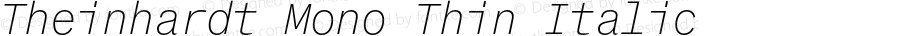 TheinhardtMono-ThinItalic