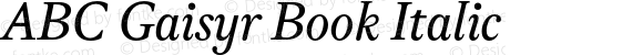 ABC Gaisyr Book Italic