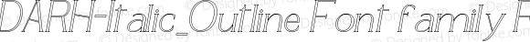 DARH-Italic_Outline Font family Regular